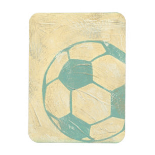 Magnet Flexible Boule de soccer bleu Pastel par Chariklia Zarris