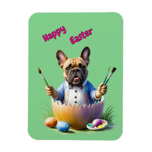 Magnet Flexible Bouledogue français oeuf de Pâques French Bulldog