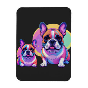 Magnet Flexible Bouledogue français Pop Art