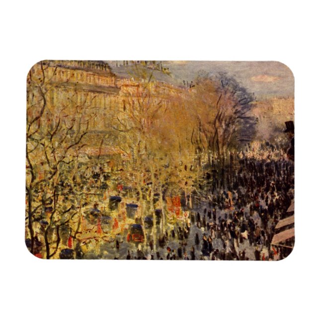 Magnet Flexible Boulevard des Capucines de Claude Monet, Beaux-art (Horizontal)