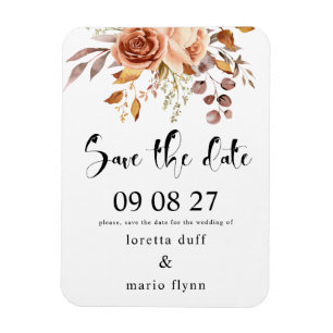 Magnet Flexible Bouquet d'automne Enregistrez la date