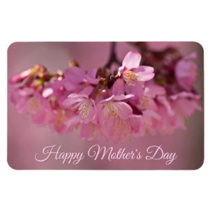 Magnet Flexible Bouquet de fleurs de cerisier délicat rose pour la