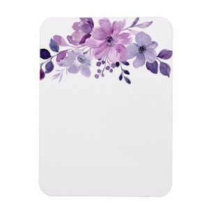 Magnet Flexible Bouquet de fleurs violettes à l'aquarelle