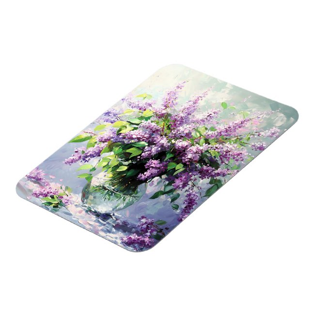 Magnet Flexible Bouquet de lilas en fleurs de lavande (Côté Gauche)