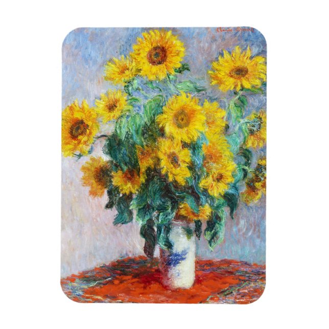 Magnet Flexible Bouquet de tournesols, 1880 Claude Monet (Vertical)