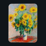 Magnet Flexible Bouquet de tournesols Claude Monet<br><div class="desc">Bouquet de tournesols. Claude Monet. 1881. Reproduction d'oeuvres d'art célèbres dans le domaine public.</div>