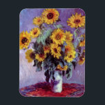 Magnet Flexible Bouquet de tournesols de Claude Monet, Art Vintage<br><div class="desc">Bouquet of Sunflowers (1881) de Claude Monet est un vintage impressionniste peinture à la morue florale d'art. Fleurs jaunes fleuries du jardin. Un bouquet de tournesol de saison estivale dans un vase. À propos de l'artiste : Claude Monet (1840-1926) est un fondateur du mouvement de peinture impressionniste française, dont la...</div>