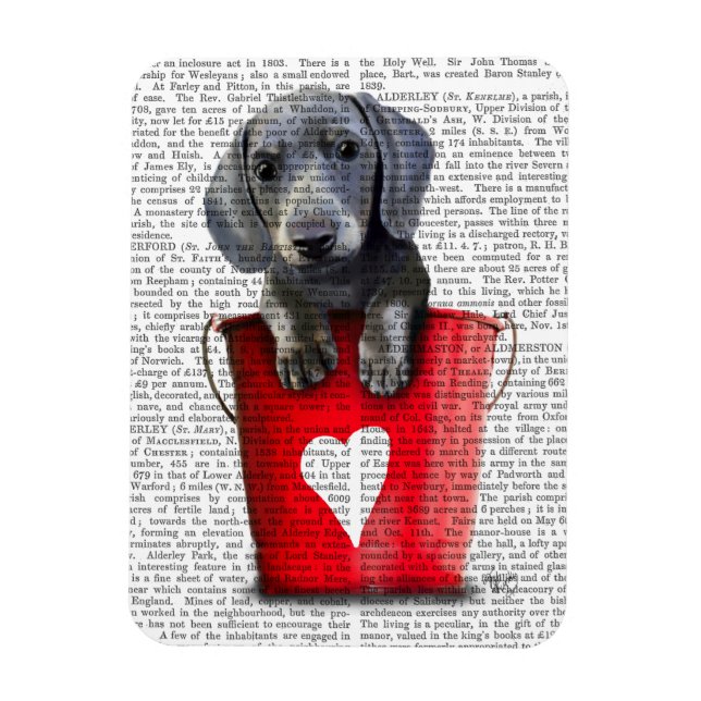 Magnet Flexible Bouquets d'amour Chiot de Dachshund (Vertical)