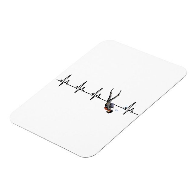 Magnet Flexible Bouton de coeur de plongée SCUBA (Côté Gauche)