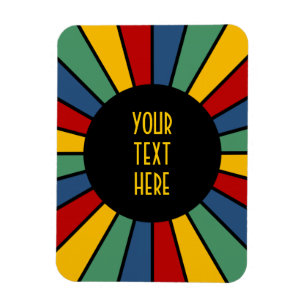 Magnet Flexible BOUTON RAYS I + votre photo, texte, monogramme