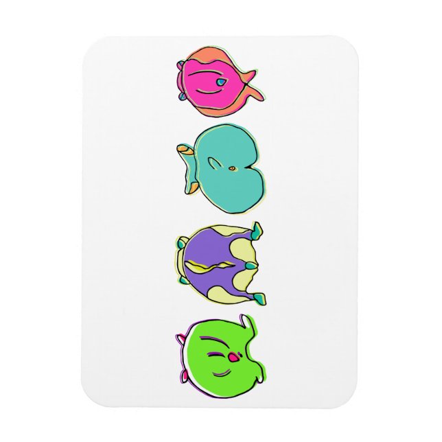Magnet Flexible Boutons de hamster colorés (Vertical)