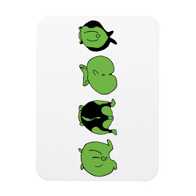 Magnet Flexible Boutons de hamster vert (Vertical)