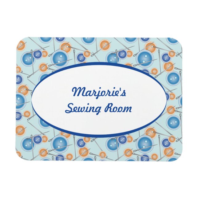 Magnet Flexible Boutons et aiguilles à coudre (Horizontal)