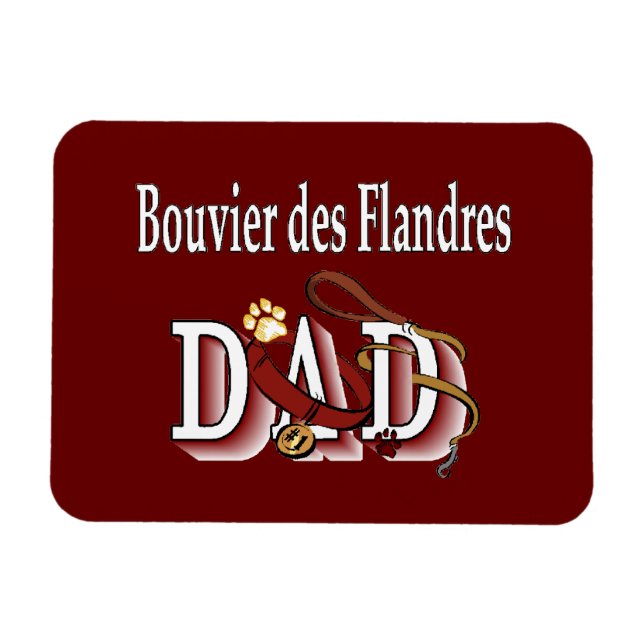 Magnet Flexible Bouvier des Flandres Papa (Horizontal)