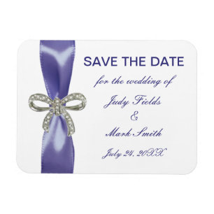 Magnet Flexible Bow Diamond Bleu Violet Enregistrer l'aimant Date