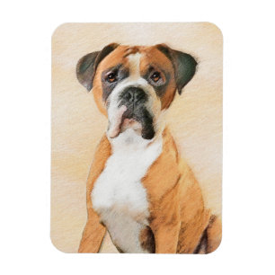 Magnet Flexible Boxer Dog Peinture Non Décroché Art animal origina