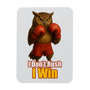 Magnet Flexible Boxing Owl Win with Patience