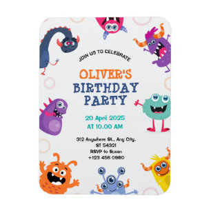 Magnet Flexible Boys mignonne Monster Anniversaire de enfant Party