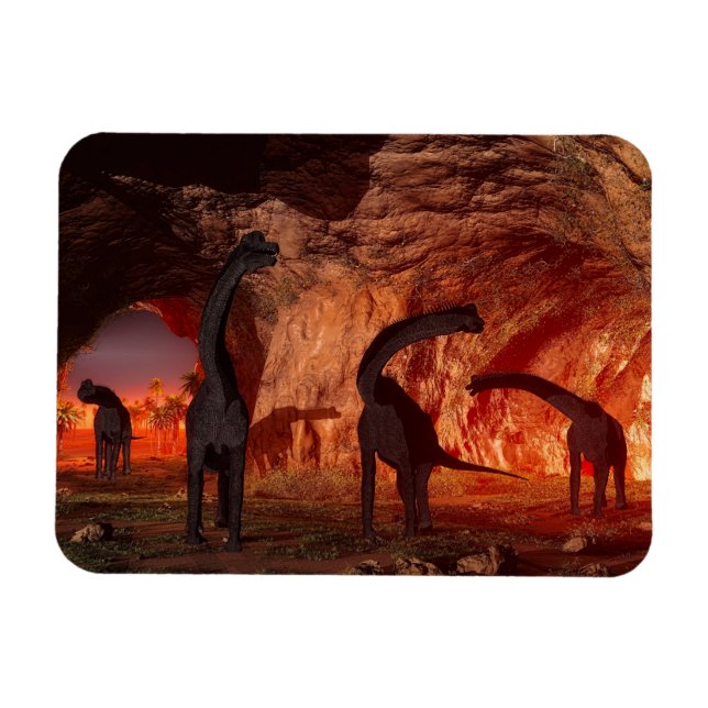 Magnet Flexible Brachiosaurus disparaît dans une grotte (Horizontal)