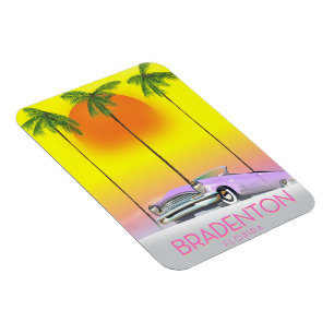 Magnet Flexible Bradenton Florida Classic voiture affiche de voyag