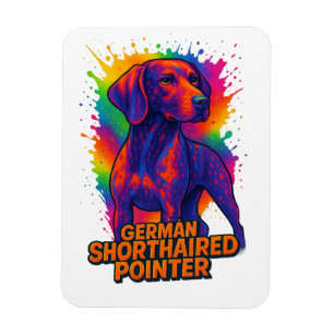Magnet Flexible Braque allemand à poil court Pop Art – Néon coloré