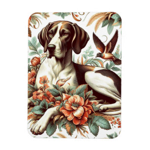 Magnet Flexible Braque vintage Français Illustration