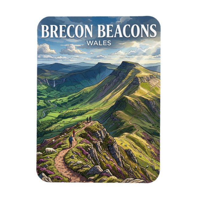 Magnet Flexible Brecon Beacons Pays de Galles (Vertical)