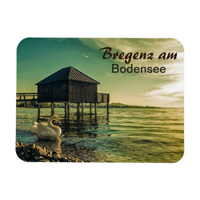 Magnet Flexible Bregenz am Bodensee Vintage Sunset Souvenir (Horizontal)