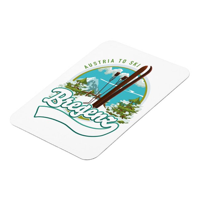 Magnet Flexible Bregenz autriche pour skier logo (Côté Gauche)