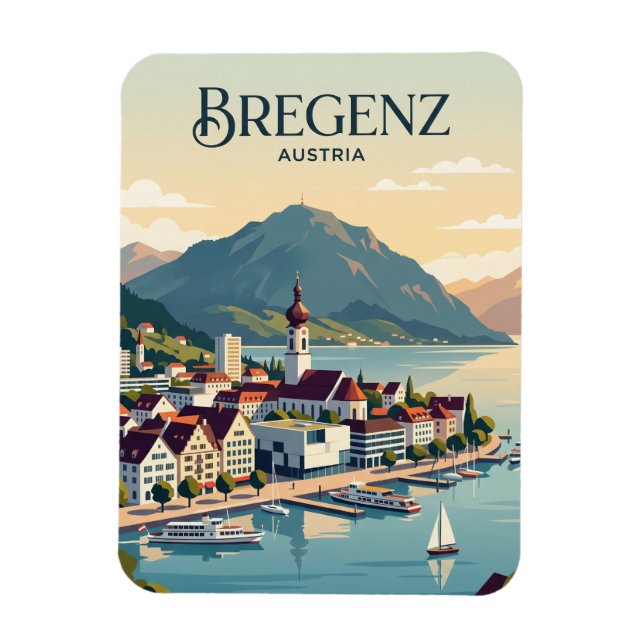 Magnet Flexible Bregenz Skyline Autriche (Vertical)