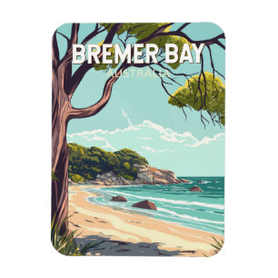 Magnet Flexible Bremer Bay Australie Travel Art Vintage
