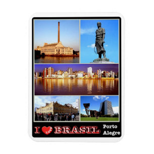 Magnet Flexible Brésil - I Love - Porto Alegre -