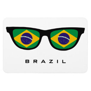 Magnet Flexible Brésil Shades texte personnalisé et aimant couleur