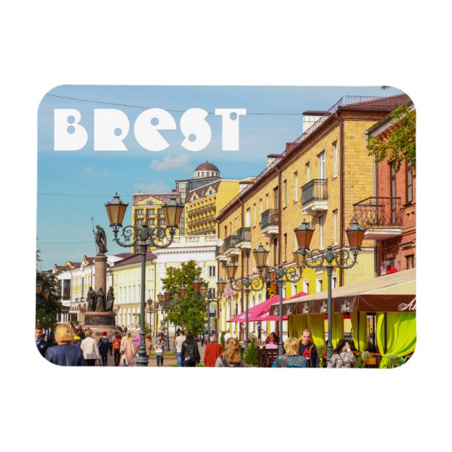 Magnet Flexible Brest Belarus Cityscape Architecture Street Б р е  (Horizontal)