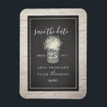 Magnet Flexible Brick blanc Bébé's Breath Wedding Save The Date<br><div class="desc">Un mariage rustique élégant sauvez l'aimant de date avec l'illustration d'un pot de maçon de l'haleine de bébé sur un arrière - plan en brique noire et blanche. Recherchez des invitations de mariage et d'autres objets de coordination chez Jill's Paperie.</div>