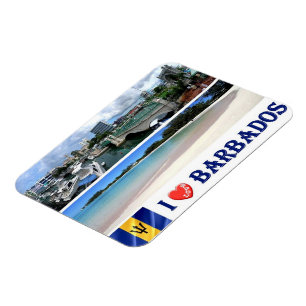 Magnet Flexible Bridgetown - Barbade - - Centre-ville - I Love -