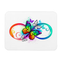 Bright infinity with rainbow butterfly