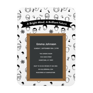 Magnet Flexible Brillant esprit brillant futur Editable Invitation