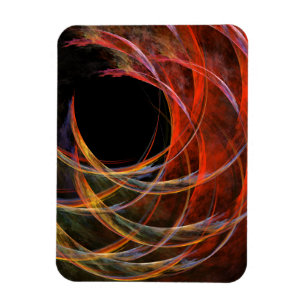 Magnet Flexible Briser le Cercle Vortex de Feu Art Abstrait