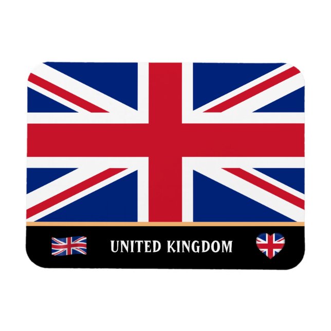 Magnet Flexible British Flag & England travel / Royaume-Uni (Horizontal)