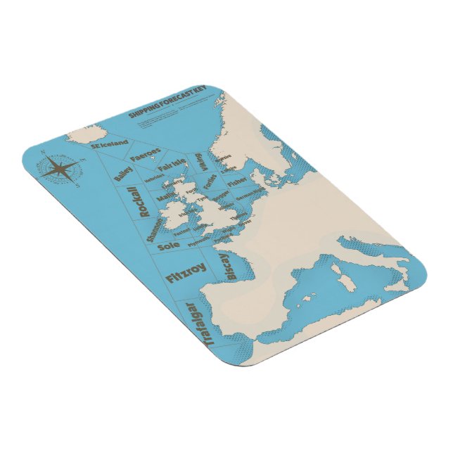 Magnet Flexible British Isles Expédition Prévision en couleur (Côté Droit)