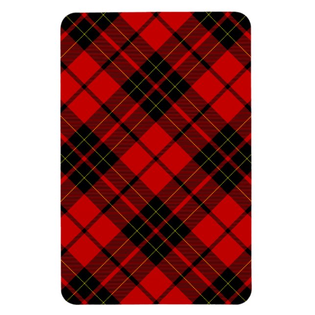 Magnet Flexible Brodie tartan rouge noir plaid (Vertical)
