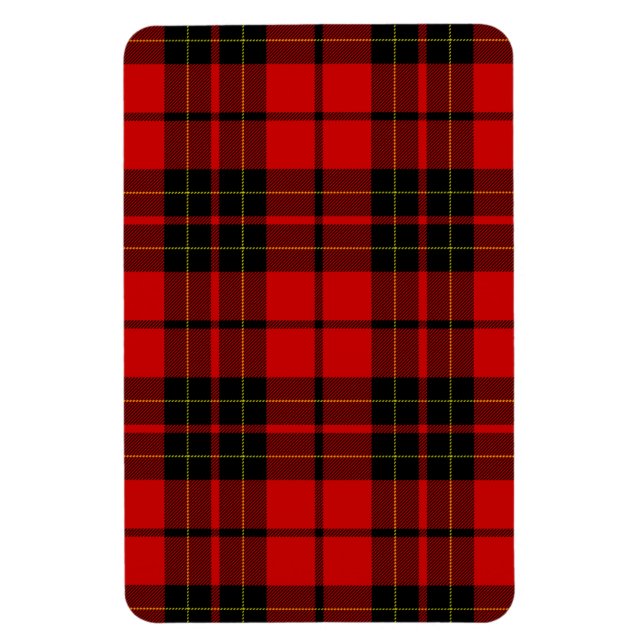 Magnet Flexible Brodie tartan rouge noir plaid (Vertical)