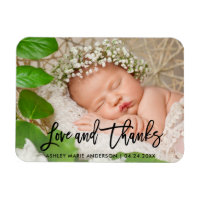 Brosse moderne Script Nouveau bébé amour et Merci