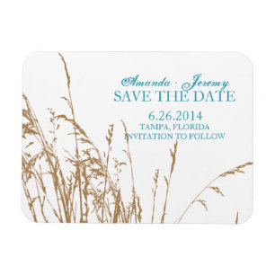 Magnet Flexible Brown Beach Sea Grass Économisez La Date
