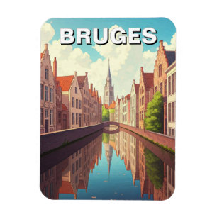 Magnet Flexible Bruges Belgique Voyage Souvenir