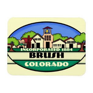 Magnet Flexible Brush Colorado petit village aimant souvenir