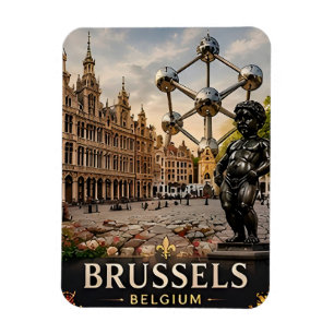 Magnet Flexible 🧲 Bruxelles Belgique Vacances Mémoire À Se Souven