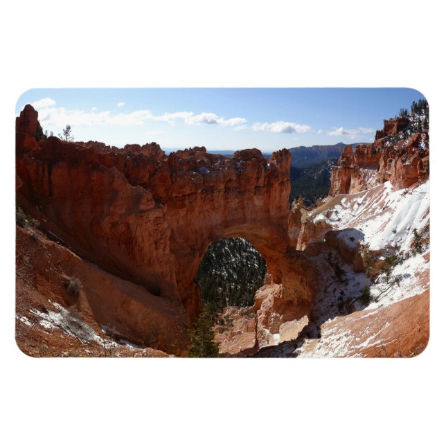 Magnet Flexible Bryce Canyon Pont naturel Paysage neigeux Photo (Horizontal)