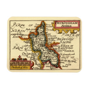 Magnet Flexible Buckinghamshire Comté Angleterre Ancien Antiquaire